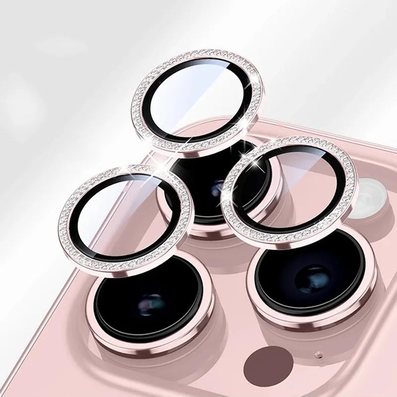 Bling Glitter Diamond Camera Lens Protector Case For iPhone 18 17 16 15 14 13 12 11Pro Max Plus Ultra Fold Sreen Protectors Film